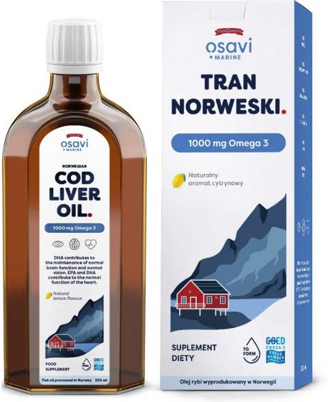 OSAVI TRAN NORWESKI 1000MG OMEGA 3 CYTRYNA 250ML