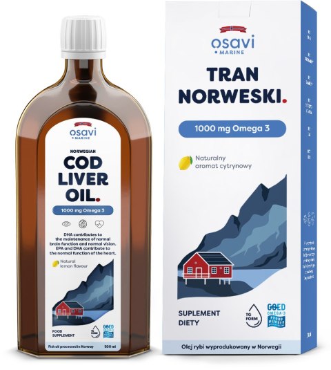 OSAVI TRAN NORWESKI 1000MG OMEGA 3 CYTRYNA 500ML