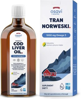 OSAVI TRAN NORWESKI 1000MG OMEGA 3 CYTRYNA MIĘTA 250ML