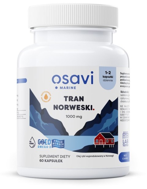 OSAVI TRAN NORWESKI KAPSUŁKI 1000MG CYTRYNA 60 SOFTGELS