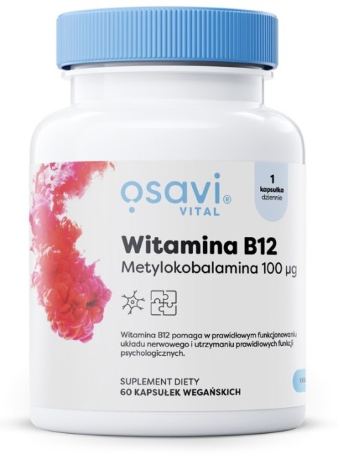 OSAVI WITAMINA B12 METYLOKOBALAMINA 100MCG 60 VEGAN CAPS