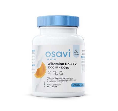 OSAVI WITAMINA D3 K2 2000IU 100MCG 60 SOFTGELS