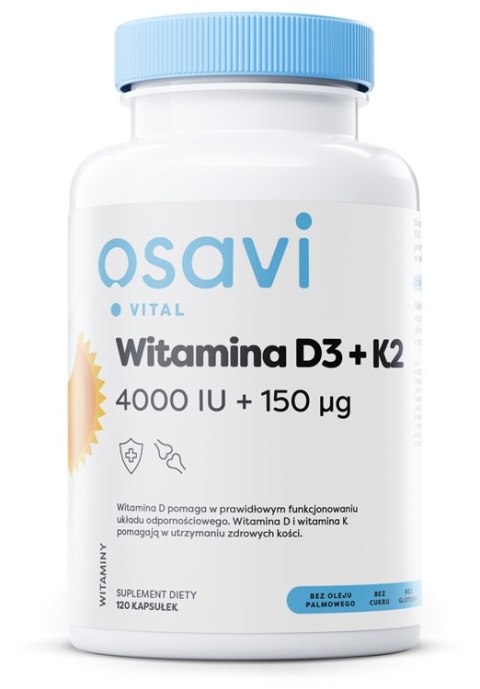 OSAVI WITAMINA D3 K2 4000IU 150MCG 120 SOFTGELS