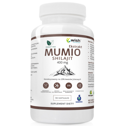 WISH MUMIO HIMALAJSKIE SHILAJIT 400MG 90 KAPS VEGE