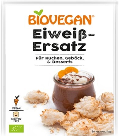 ZAMIENNIK BIAŁKA JAJ W PROSZKU WEGAŃSKI BEZGLUTENOWY BIO (2 x 10 g) 20 g - BIOVEGAN