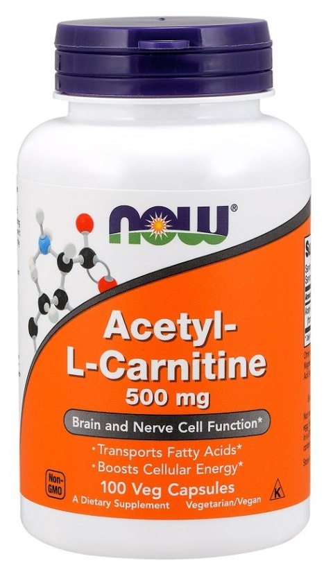 NOW FOODS L-Karnityna Acetyl-L-Carnitine, 500mg - 100 vcaps