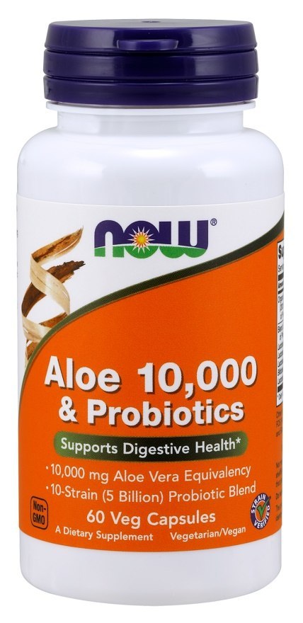 NOW FOODS Probiotyk Aloes 10,000 - 60 vcaps