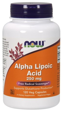 NOW FOODS ALA Kwas Alfa-liponowy 250mg - 120 vcaps