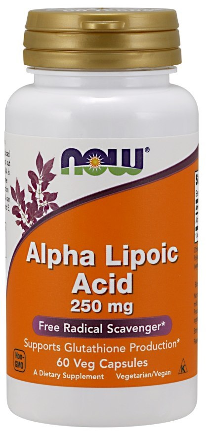 NOW FOODS ALA Kwas Alfa-liponowy 250mg - 60 vcaps