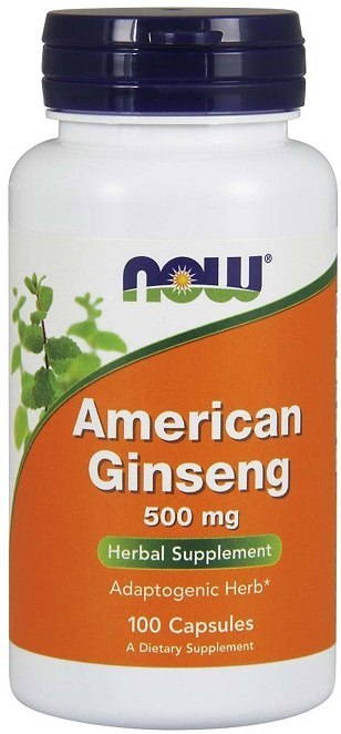 NOW FOODS Żeń-zeń American Ginseng, 500mg - 100 vcaps