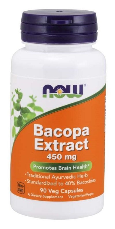 NOW FOODS Bacopa monnieri Extract, 450mg - 90 vcaps