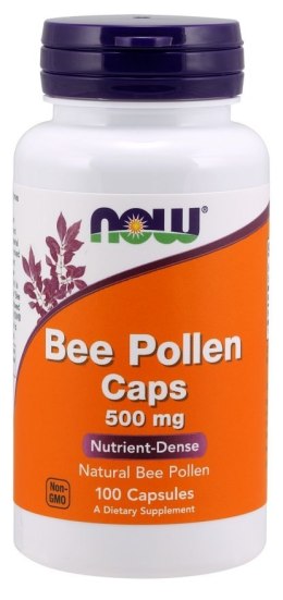 NOW FOODS Bee Pollen, Pyłek Pszczeli, 500mg - 100 caps