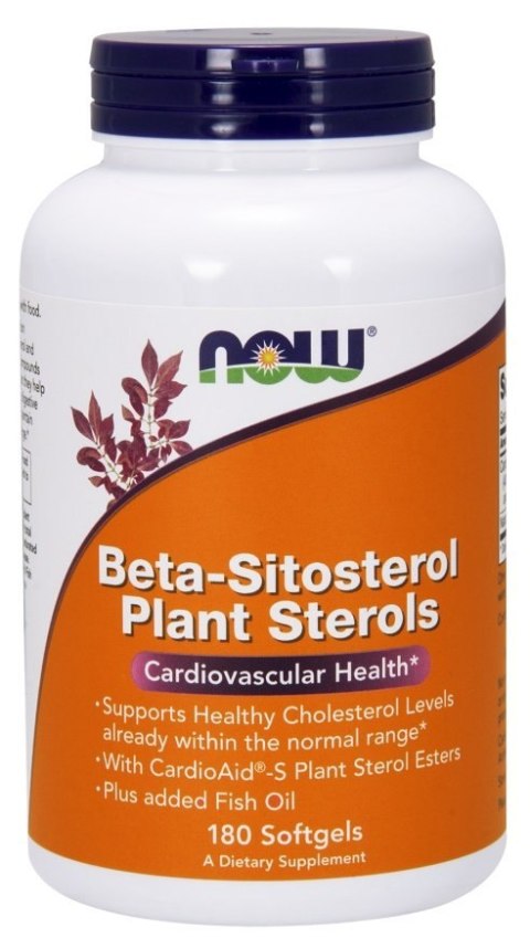 NOW FOODS Beta-Sitosterol, Sterole Roślinne - 180 softgels