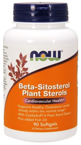 NOW FOODS Beta-Sitosterol, Sterole Roślinne - 90 softgels