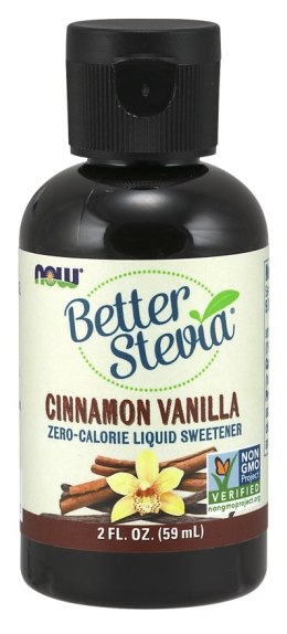 NOW FOODS Better Stevia Liquid, Ciemna Czekolada - 59 ml.