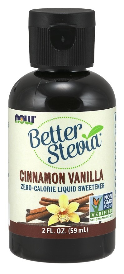 NOW FOODS Better Stevia Liquid, Ciemna Czekolada - 59 ml.