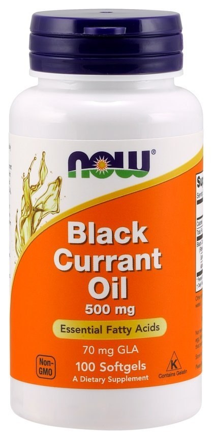 NOW FOODS Black Currant Oil, Olej z Czarnej Porzeczki, 500mg - 100 softgels