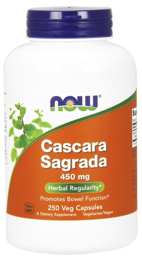 NOW FOODS Cascara Sagrada, 450mg - 250 vcaps