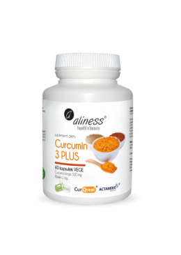 Curcumin 3 PLUS z piperyna 500 mg/1 mg x 60 VEGE kaps. - Aliness
