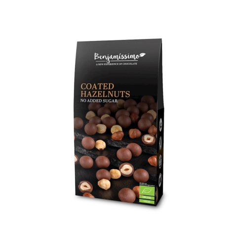 ORZECHY LASKOWE W CZEKOLADZIE PRALINOWEJ BEZ DODATKU CUKRU BEZGLUTENOWE BIO 60 g - BENJAMISSIMO ORZECHY LASKOWE W CZEKOLADZIE PRALINOWEJ BEZ DODATKU CUKRU BEZGLUTENOWE BIO 60 g - BENJAMISSIMO
