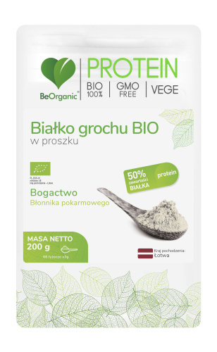 Białko Grochu BIO w proszku 200g Aliness