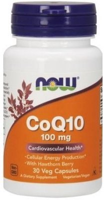 NOW FOODS Koenzym Q10 + Jagoda Głogowa, 100mg - 30 vcaps