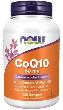 NOW FOODS CoQ10 with Omega-3, 60mg - 120 softgels