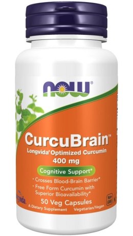 NOW FOODS CurcuBrain, 400mg - 50 vcaps