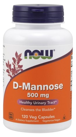 NOW FOODS D-mannoza D-Mannose, 500mg - 120 vcaps