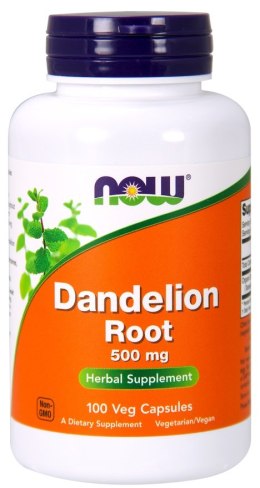 NOW FOODS Dandelion Root, Korzeń Mniszka Lekarskiego, 500mg - 100 vcaps