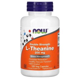 NOW FOODS PODWÓJNA MOC L-Theanine, 200mg - 120 vcaps