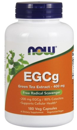 NOW FOODS EGCg Ekstrakt Z Zielonej Herbaty, 400mg - 180 vcaps