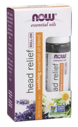 NOW FOODS Kompozycja olejków Head Relief Blend Roll-On - 10 ml