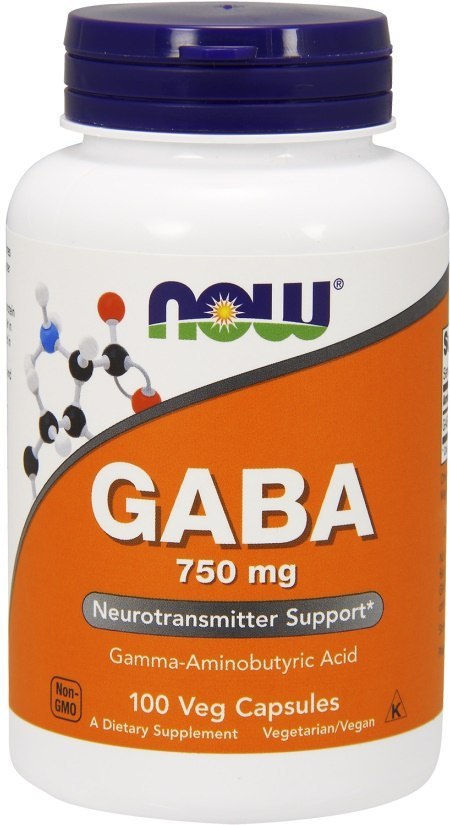 NOW FOODS GABA, 750mg - 100 vcaps