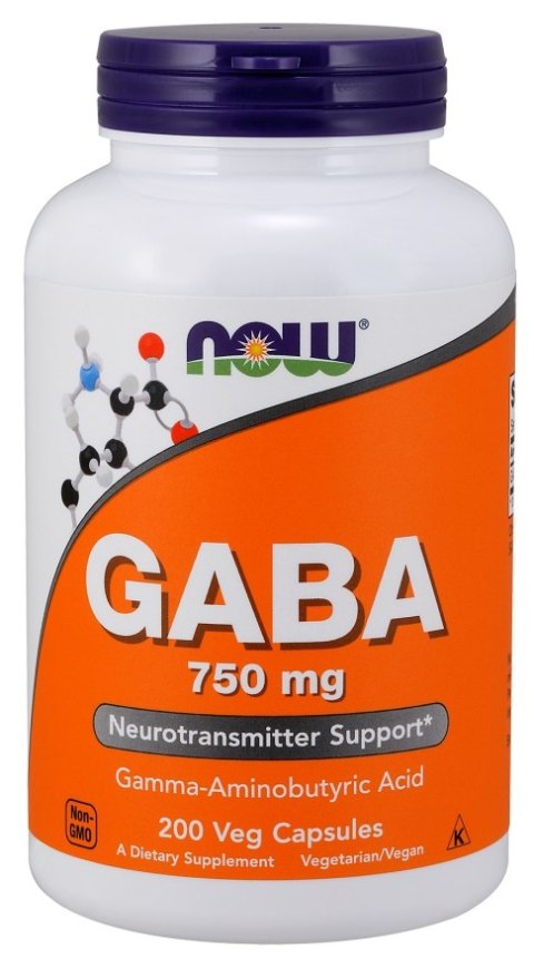 NOW FOODS GABA, 750mg - 200 vcaps