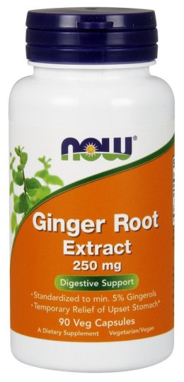 NOW FOODS IMBIR Ginger Root Extract 250mg - 90 vcaps