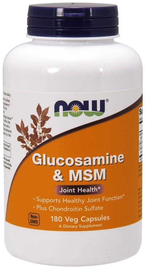 NOW FOODS GLUKOZAMINA Glucosamine MSM - 180 vcaps