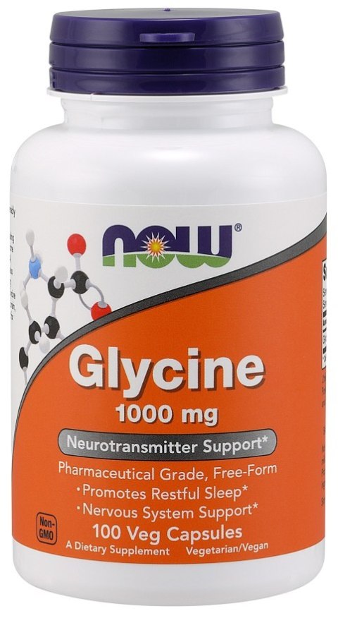 NOW FOODS Glycine GLICYNA 1000mg - 100 vcaps