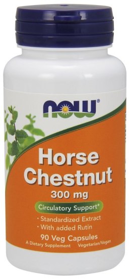 NOW FOODS Horse Chestnut, Kasztan jadalny 300mg - 90 vcaps