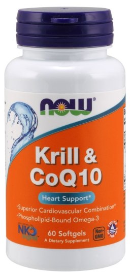 NOW FOODS Krill olej z kryla Koenzym Q10 - 60 softgels