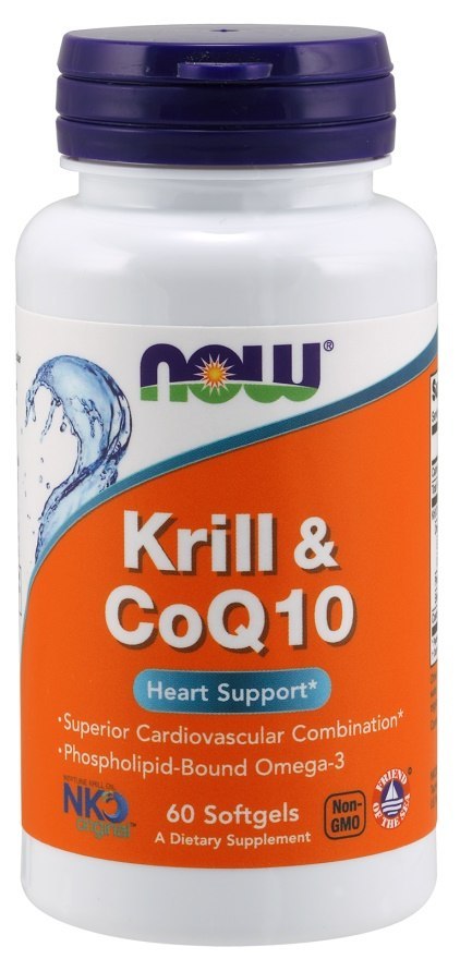 NOW FOODS Krill olej z kryla Koenzym Q10 - 60 softgels