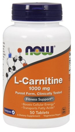 NOW FOODS L-Karnityna L-Carnitine, 1000mg - 50 tabs