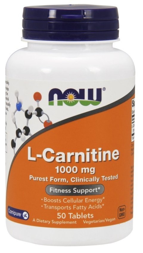 NOW FOODS L-Karnityna L-Carnitine, 1000mg - 50 tabs