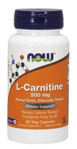 NOW FOODS L-Karnityna L-Carnitine, 500mg - 60 vcaps