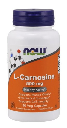 NOW FOODS L-Carnosine KARNOZYNA 500mg - 50 vcaps