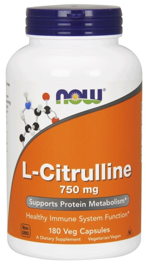 NOW FOODS CYTRULINA L-Citrulline 750mg - 180 vcaps