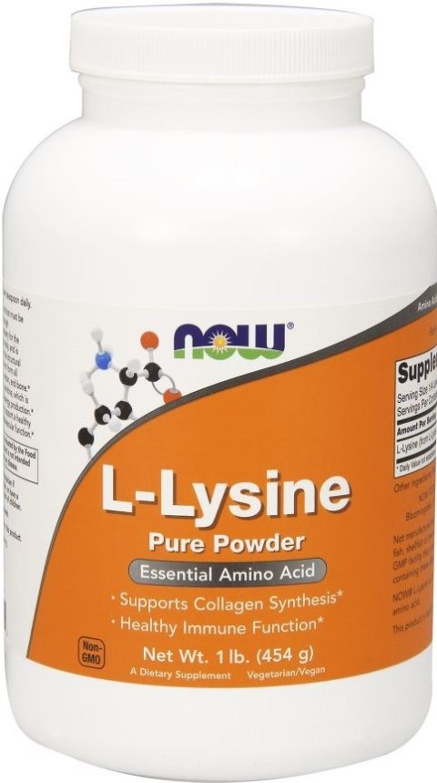 NOW FOODS LIZYNA L-Lysine, 1000mg (Powder) - 454g