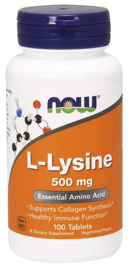 NOW FOODS LIZYNA L-Lysine, 500mg - 100 tablets