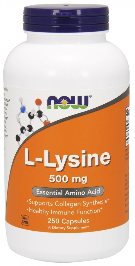 NOW FOODS LIZYNA L-Lysine, 500mg - 250 vcaps