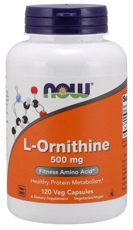 NOW FOODS L-Ornithine, Ornityna 500mg - 120 vcaps